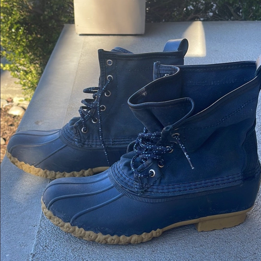 Bean Boots Navy Blue Excellent Condition!